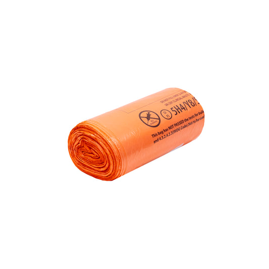 HY922008-O Clinical Waste Sack - Orange - 15/28 x 39" - Roll 50