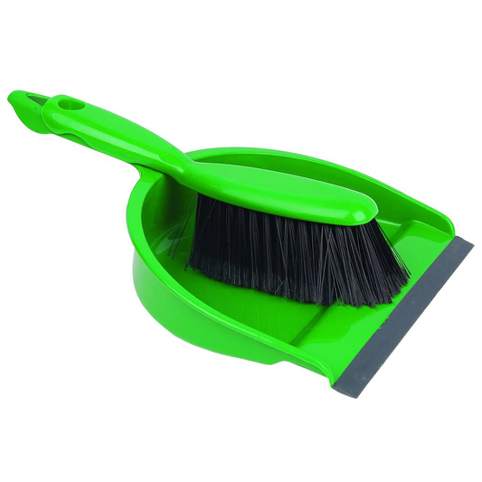 HY923030G Dustpan & Brush Set - Green