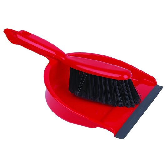 HY923030R Dustpan & Brush Set - Red